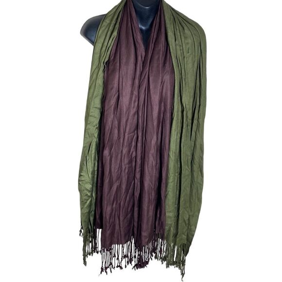 Charming Charlie (2) fringed scarves nwt Goblincore earthy neutrals - Picture 1 of 4